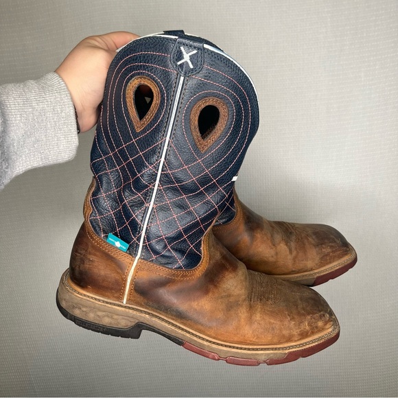 Twisted X12 EE Men's Brown and‎ Blue Western Boots Alloy Toe